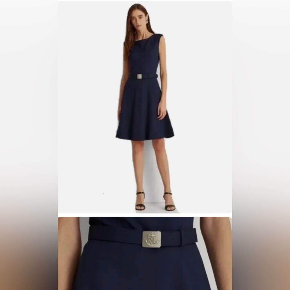 Ralph Lauren Belted Ponte Dress
